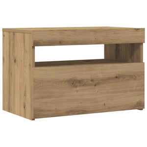 ντουλάπι τηλεόρασης  με φώτα LED Artisan Oak Κατασκευασμένο ξύλο - Pakobazaar