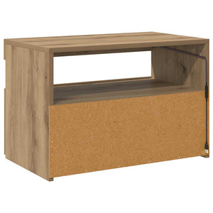 ντουλάπι τηλεόρασης  με φώτα LED Artisan Oak Κατασκευασμένο ξύλο - Pakobazaar