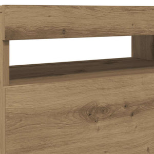ντουλάπι τηλεόρασης  με φώτα LED Artisan Oak Κατασκευασμένο ξύλο - Pakobazaar