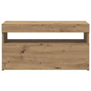 ντουλάπι τηλεόρασης  με φώτα LED Artisan Oak Κατασκευασμένο ξύλο - Pakobazaar