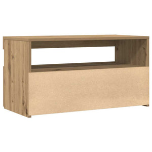 ντουλάπι τηλεόρασης  με φώτα LED Artisan Oak Κατασκευασμένο ξύλο - Pakobazaar