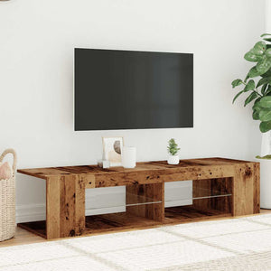 Έπιπλο Τηλεόρασης LED Όψη Παλαιού Ξύλου 135x39x30 εκ.Επεξ. Ξύλο - Pakobazaar