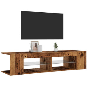 Έπιπλο Τηλεόρασης LED Όψη Παλαιού Ξύλου 135x39x30 εκ.Επεξ. Ξύλο - Pakobazaar