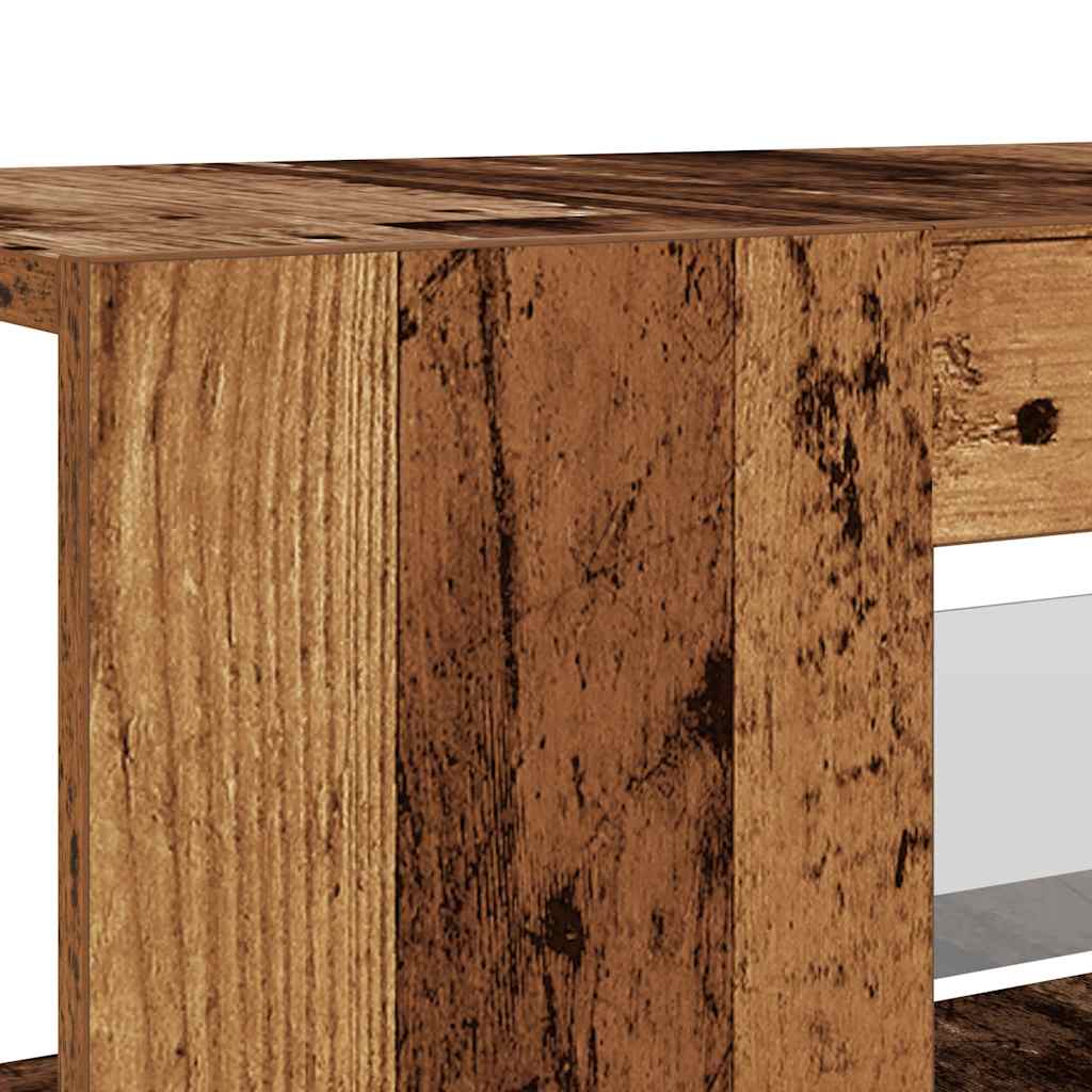 Έπιπλο Τηλεόρασης LED Όψη Παλαιού Ξύλου 135x39x30 εκ.Επεξ. Ξύλο - Pakobazaar