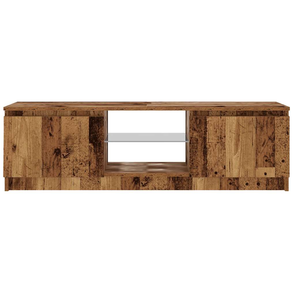 Έπιπλο Τηλεόρασης LED Όψη Παλαιού Ξύλου 120x30x36 εκ.Επεξ. Ξύλο - Pakobazaar