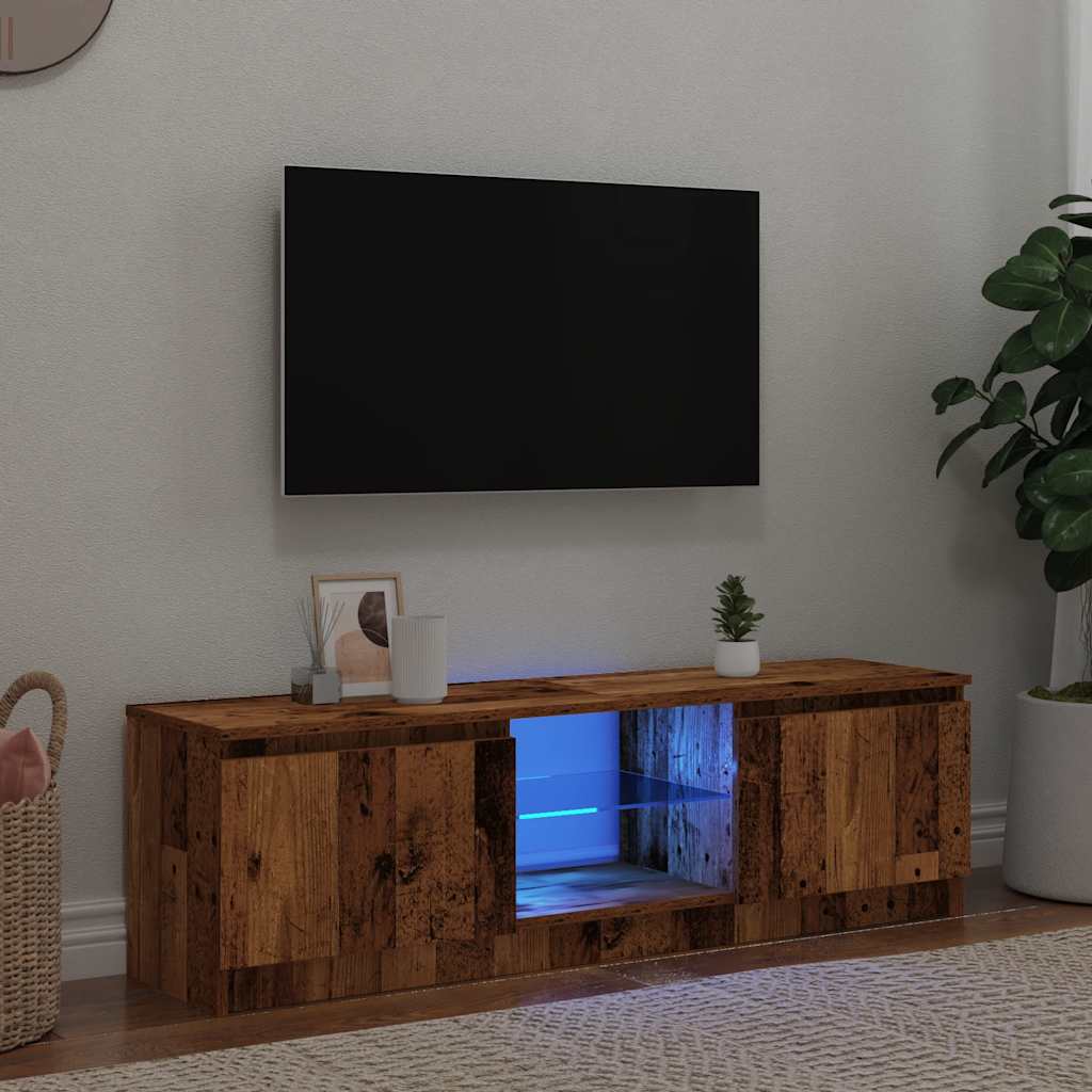 Έπιπλο Τηλεόρασης LED Όψη Παλαιού Ξύλου 120x30x36 εκ.Επεξ. Ξύλο - Pakobazaar
