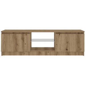 Έπιπλο Τηλεόρασης με LED Αρτισιανή Δρυς 120x30x36 εκ Επεξ.Ξύλο - Pakobazaar