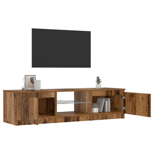 Έπιπλο Τηλεόρασης LED Όψη Παλαιού Ξύλου 140x40x36εκ - Pakobazaar