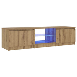 ντουλάπι τηλεόρασης  με φώτα LED Artisan Oak Κατασκευασμένο ξύλο - Pakobazaar