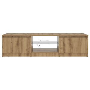 ντουλάπι τηλεόρασης  με φώτα LED Artisan Oak Κατασκευασμένο ξύλο - Pakobazaar