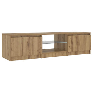 ντουλάπι τηλεόρασης  με φώτα LED Artisan Oak Κατασκευασμένο ξύλο - Pakobazaar