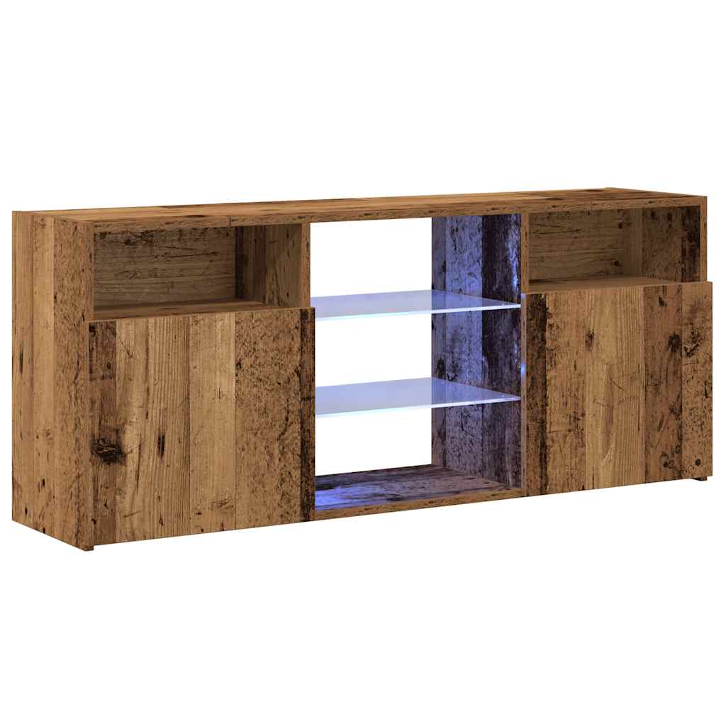 Έπιπλο Τηλεόρασης LED Όψη Παλαιού Ξύλου 120x30x50 εκ.Επεξ. Ξύλο - Pakobazaar