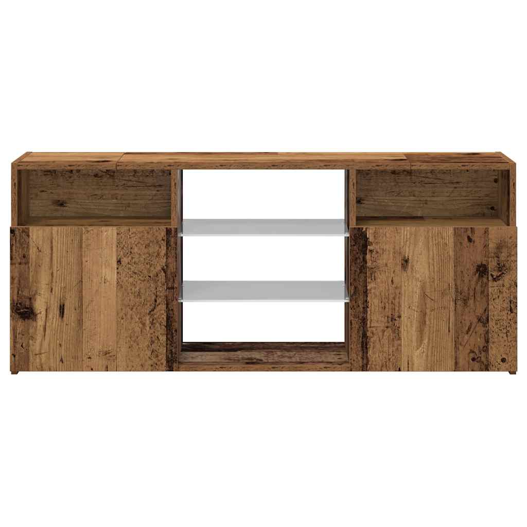 Έπιπλο Τηλεόρασης LED Όψη Παλαιού Ξύλου 120x30x50 εκ.Επεξ. Ξύλο - Pakobazaar