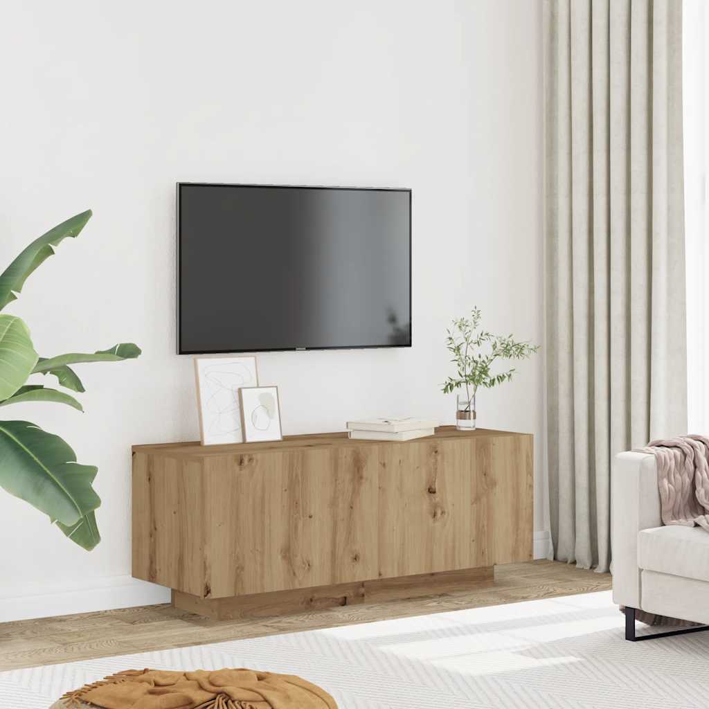 Έπιπλο Τηλεόρασης Artisian Δρυς 100x35x40 εκ Επεξεργασμένο Ξύλο - Pakobazaar