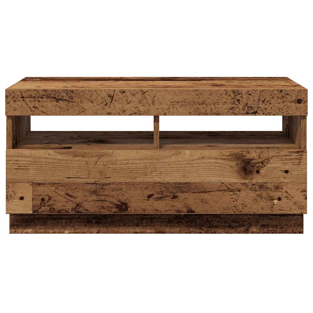 Έπιπλο Τηλεόρασης LED Όψη Παλαιού Ξύλου 80x35x40 εκ. Επεξ. Ξύλο - Pakobazaar