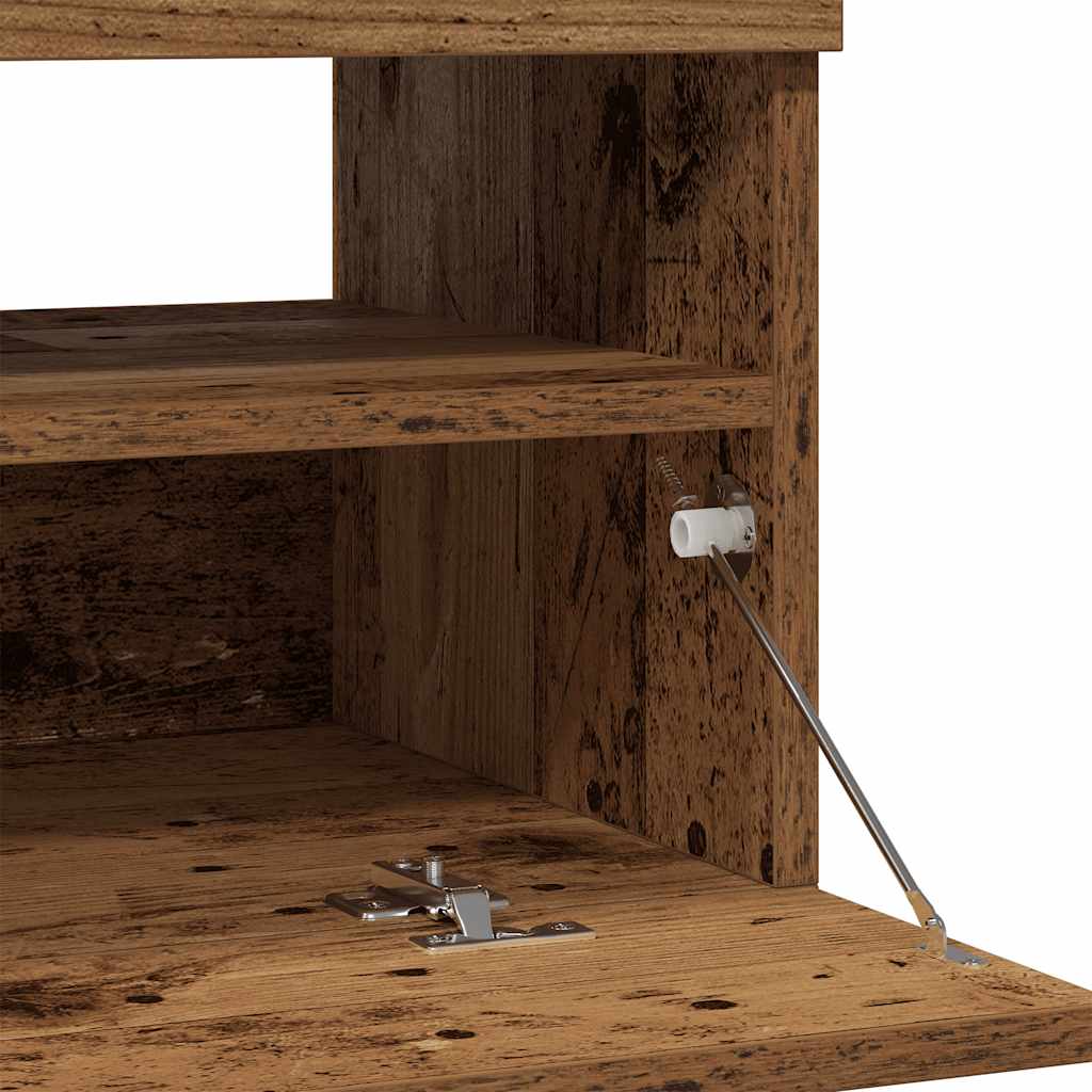 Έπιπλο Τηλεόρασης LED Όψη Παλαιού Ξύλου 80x35x40 εκ. Επεξ. Ξύλο - Pakobazaar