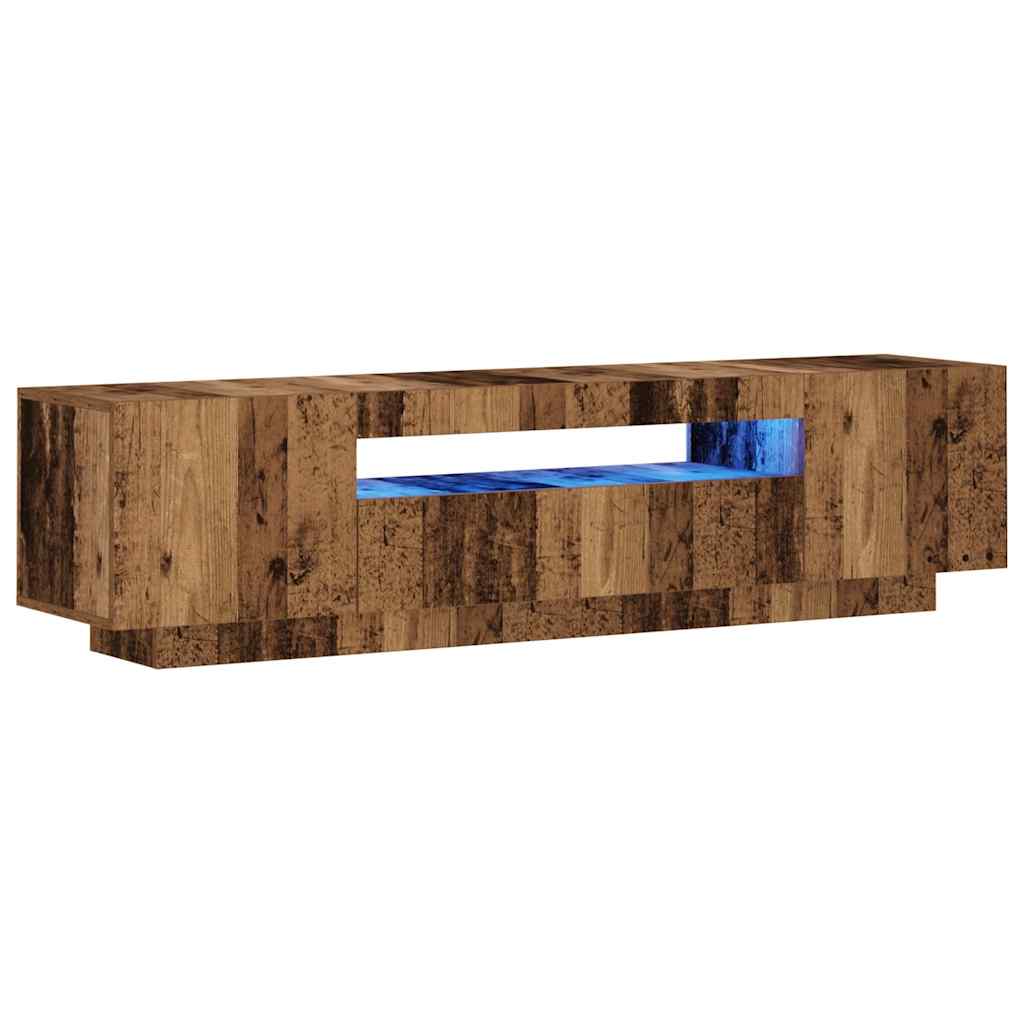 Έπιπλο Τηλεόρασης LED Όψη Παλαιού Ξύλου 160x35x40 εκ.Επεξ. Ξύλο - Pakobazaar