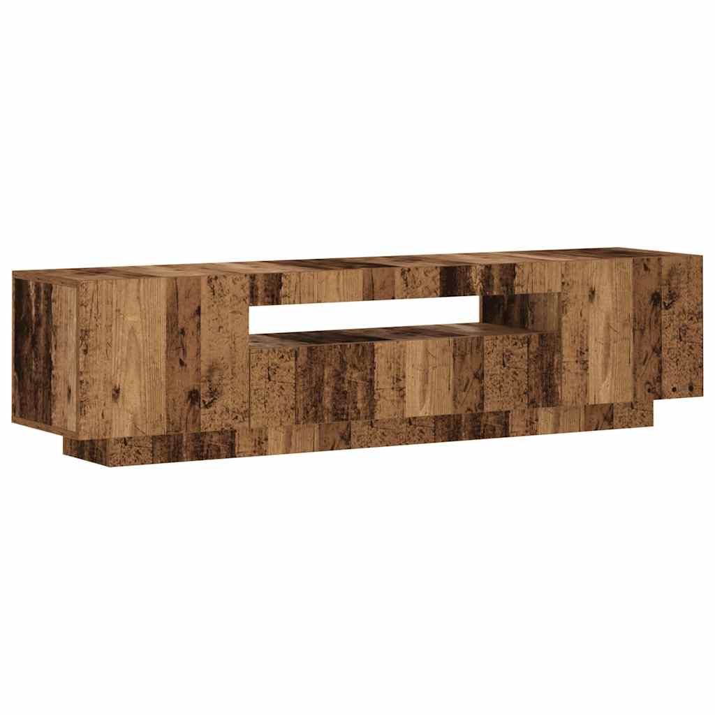 Έπιπλο Τηλεόρασης LED Όψη Παλαιού Ξύλου 160x35x40 εκ.Επεξ. Ξύλο - Pakobazaar