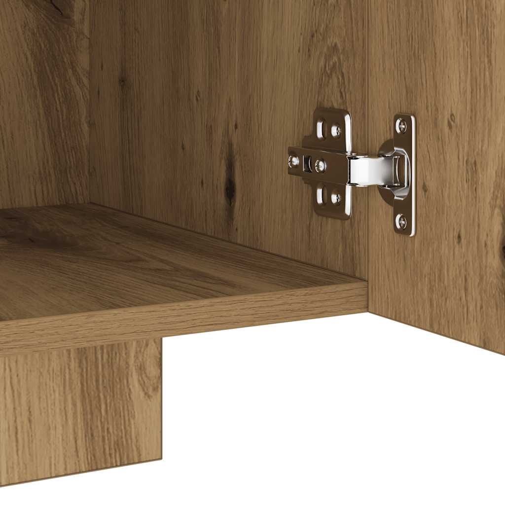 Έπιπλο Τηλεόρασης με LED Αρτισιανή Δρυς 160x35x40 εκ Επεξ.Ξύλο - Pakobazaar