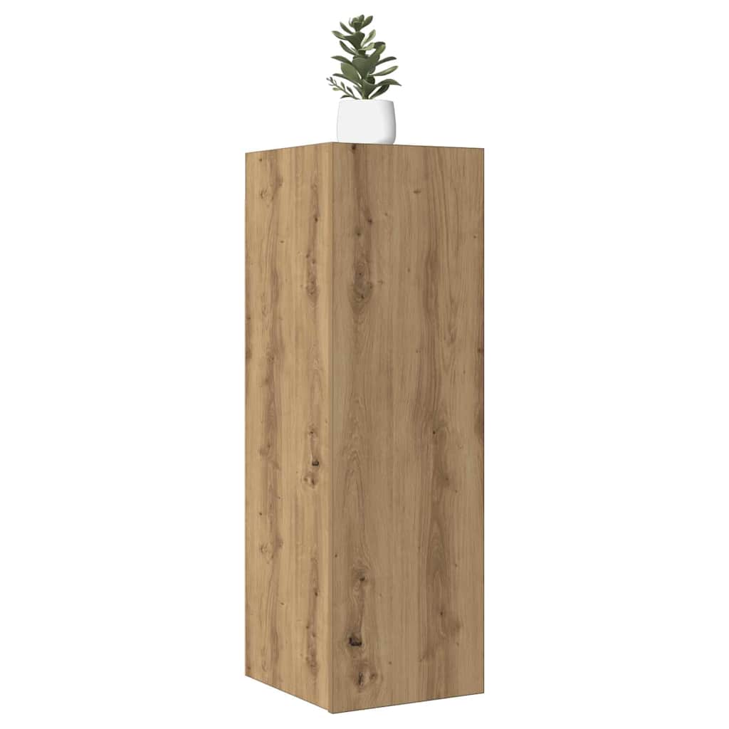 Σετ ντουλάπι τηλεόρασης 2 τεμαχίων Artisan Oak Ξύλο μηχανής