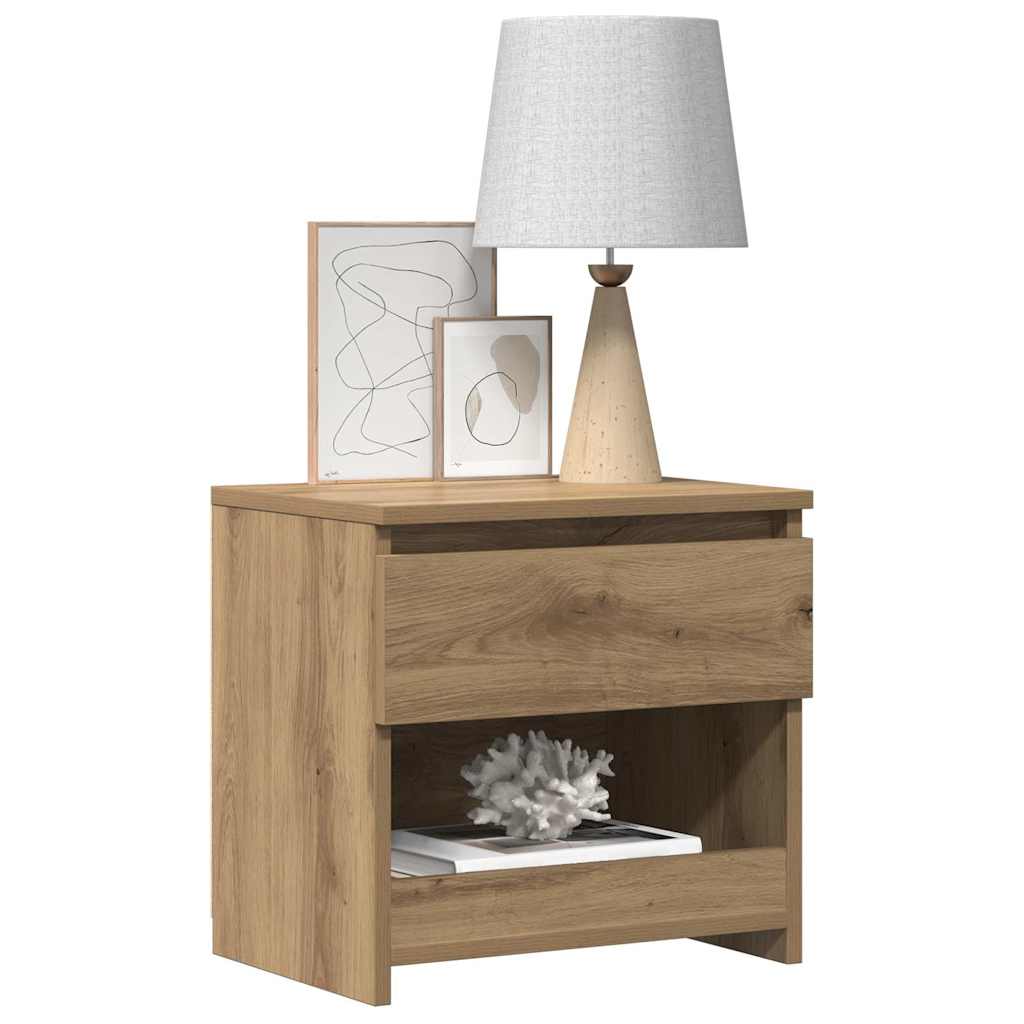 Κομοδίνα 2 τεμάχια Artisan Oak 40x30x39 cm Κατασκευασμένο ξύλο - Pakobazaar
