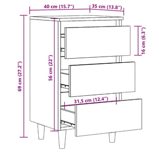 κομοδίνο ντουλάπι παλιό ξύλο 40x35x69 cm κατασκευασμένο ξύλο