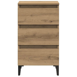 Ντουλάπι κρεβατιού με μεταλλικά πόδια Artisan Oak 40x35x69 cm