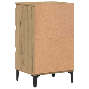 Ντουλάπι κρεβατιού με μεταλλικά πόδια Artisan Oak 40x35x69 cm