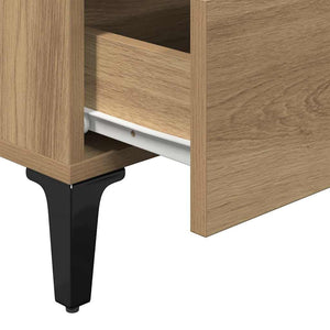 Ντουλάπι κρεβατιού με μεταλλικά πόδια Artisan Oak 40x35x69 cm
