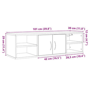 ντουλάπι τοίχου  Παλιό ξύλο 101x30x29 cm Κατασκευασμένο ξύλο - Pakobazaar