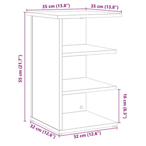 Sideboard Παλιό ξύλο 35x35x55 cm Ξύλο μηχανής