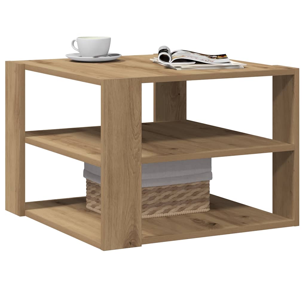 Τραπεζάκι σαλονιού Artisan Oak 58x58x40 cm Κατασκευασμένο ξύλο - Pakobazaar