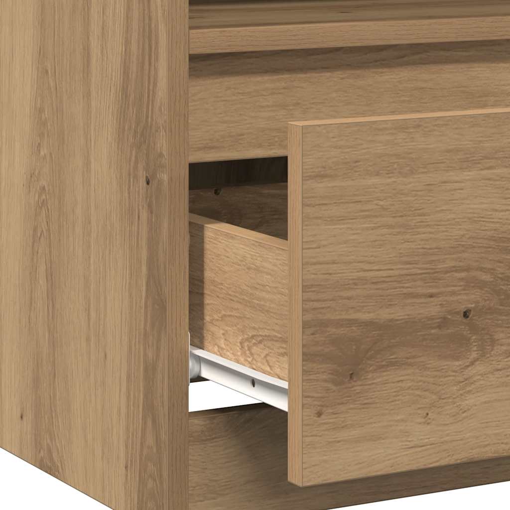 Κομοδίνο ντουλάπι Artisan Oak 40x40x50 cm Κατασκευασμένο ξύλο