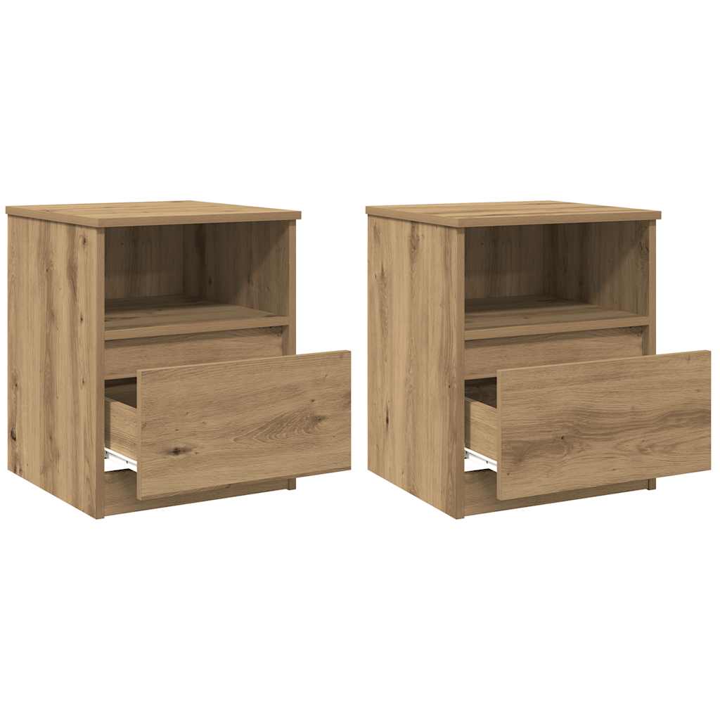 Κομοδίνα 2 τεμάχια Artisan Oak 40x40x50 cm Κατασκευασμένο ξύλο