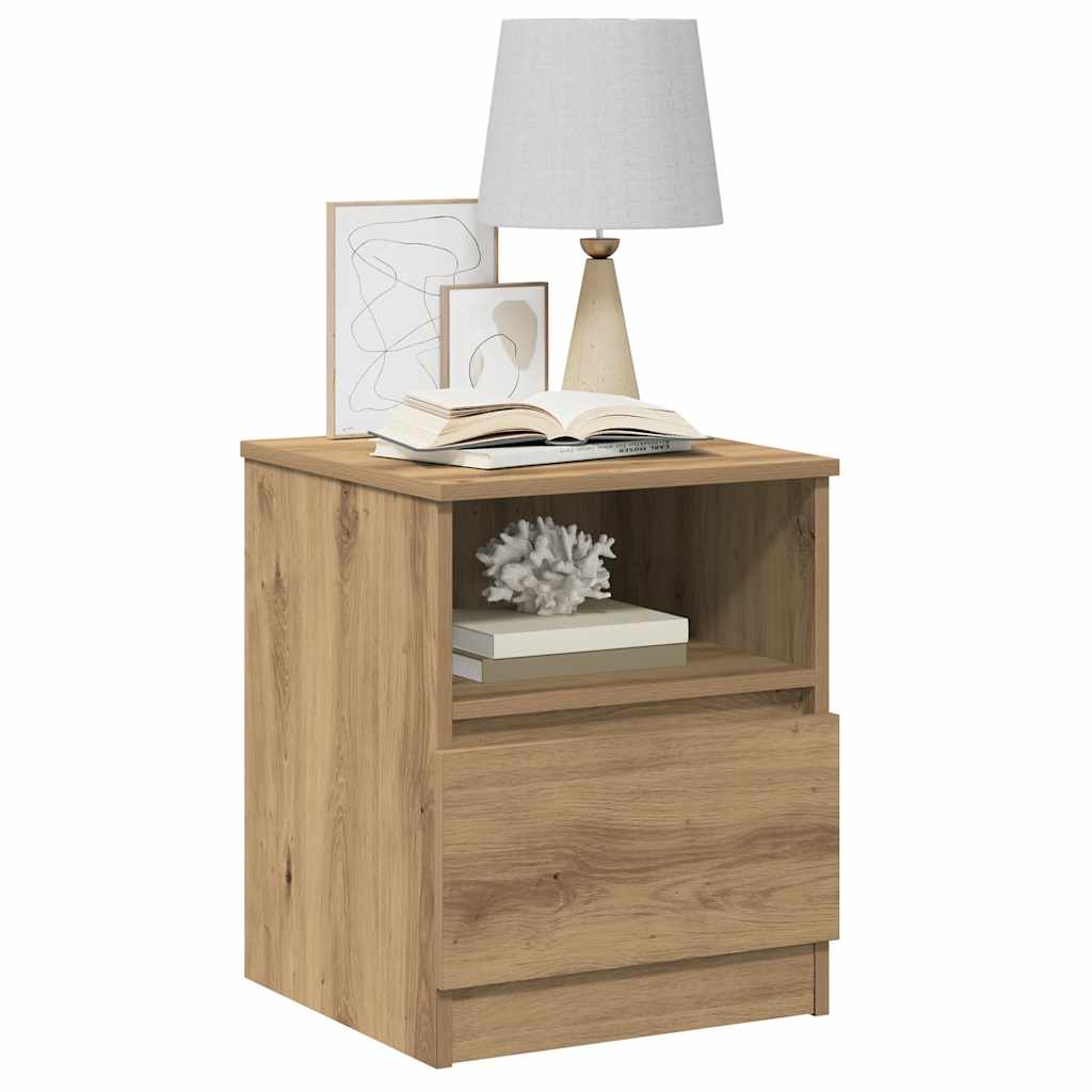 Κομοδίνα 2 τεμάχια Artisan Oak 40x40x50 cm Κατασκευασμένο ξύλο