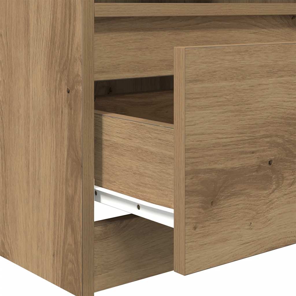 Κομοδίνα 2 τεμάχια Artisan Oak 40x40x50 cm Κατασκευασμένο ξύλο