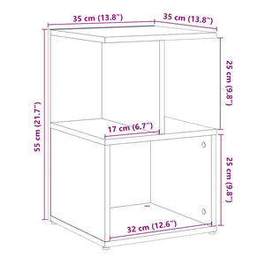 κομοδίνο ντουλάπι παλιό ξύλο 35x35x55 cm κατασκευασμένο ξύλο