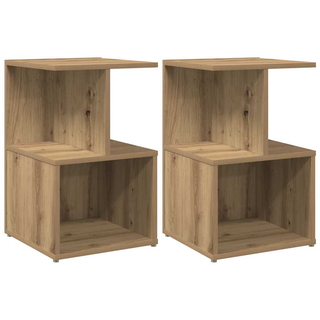 Κομοδίνα 2 τεμάχια Artisan Oak 35x35x55 cm Κατασκευασμένο ξύλο - Pakobazaar