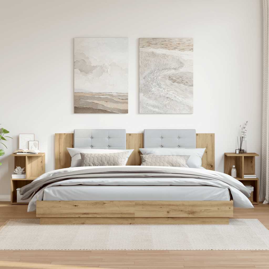 Κομοδίνα 2 τεμάχια Artisan Oak 35x35x55 cm Κατασκευασμένο ξύλο - Pakobazaar