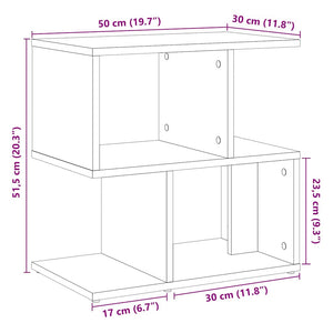 Κομοδίνο παλιό ξύλο 50x30x51,5 cm Κατασκευασμένο ξύλο - Pakobazaar