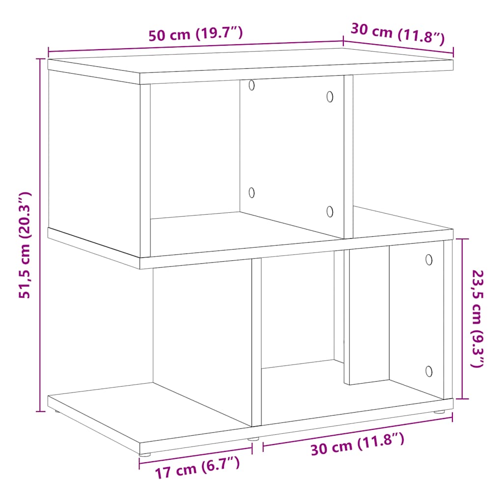 Κομοδίνα 2 τεμάχια Παλιό ξύλο 50x30x51,5 cm Κατασκευασμένο ξύλο
