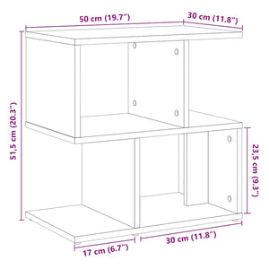 Κομοδίνα 2 τεμάχια Παλιό ξύλο 50x30x51,5 cm Κατασκευασμένο ξύλο