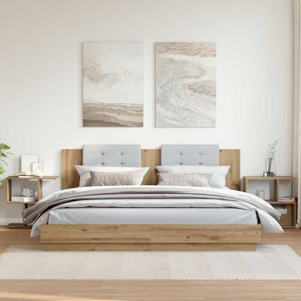 Κομοδίνα 2 τεμ Artisan Oak 50x30x51,5 cm Κατασκευασμένο ξύλο - Pakobazaar