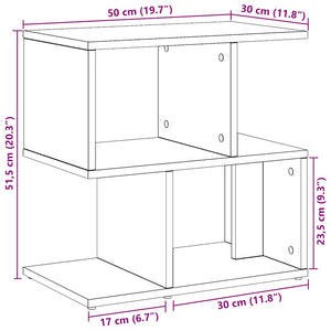 Κομοδίνα 2 τεμ Artisan Oak 50x30x51,5 cm Κατασκευασμένο ξύλο - Pakobazaar