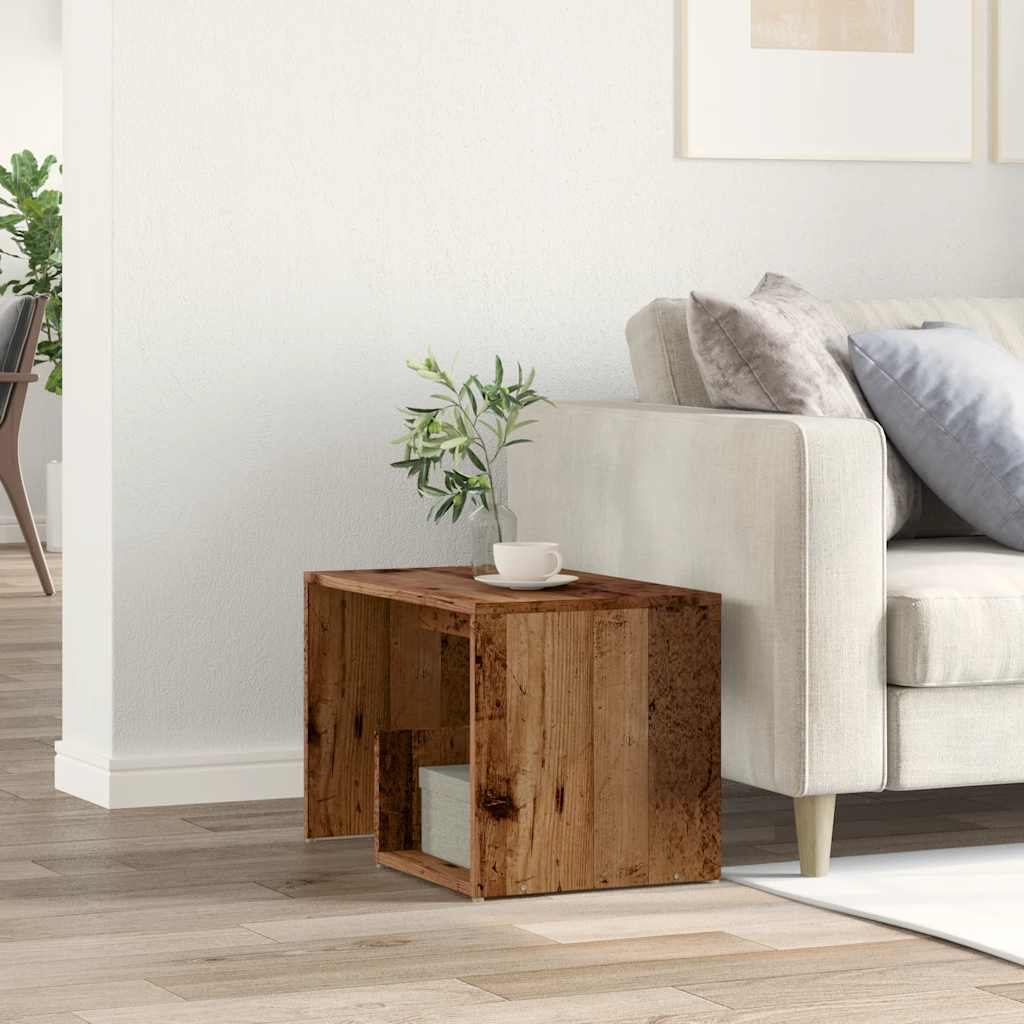 Side Table Παλιό ξύλο 59x36x38 cm Κατασκευασμένο ξύλο - Pakobazaar
