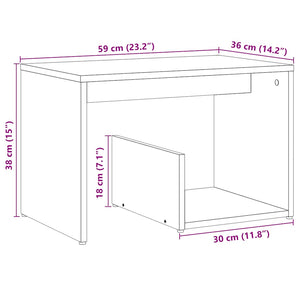 Side Table Παλιό ξύλο 59x36x38 cm Κατασκευασμένο ξύλο - Pakobazaar