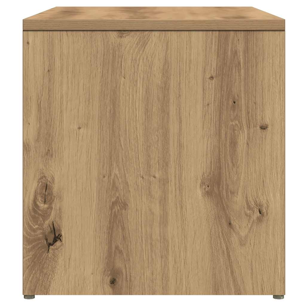 Side Table Artisan Oak 59x36x38 cm Κατασκευασμένο ξύλο