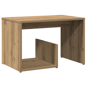 Side Table Artisan Oak 59x36x38 cm Κατασκευασμένο ξύλο