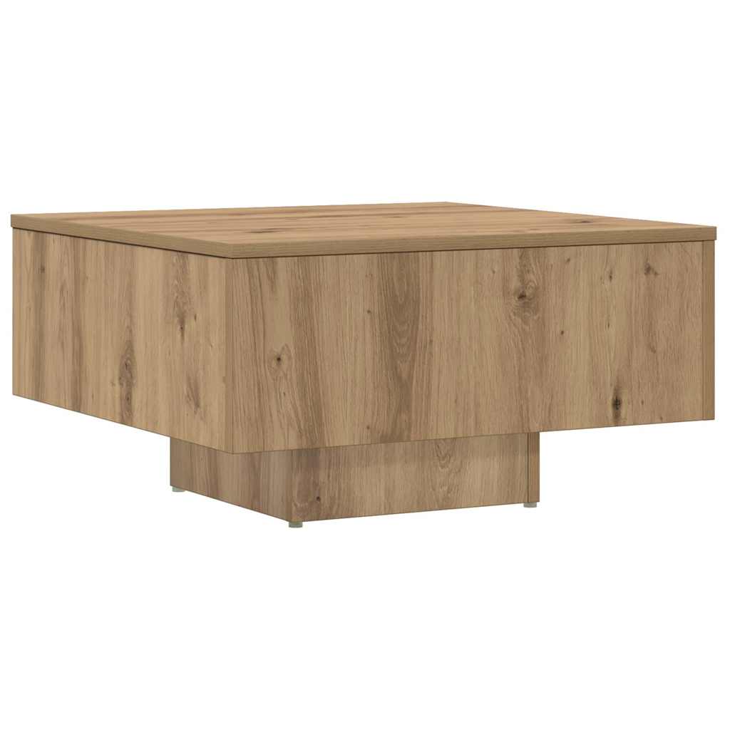 Τραπεζάκι Σαλονιού Αρτισιανή Δρυς 60x60x31,5εκ Επεξεργασμ. Ξύλο