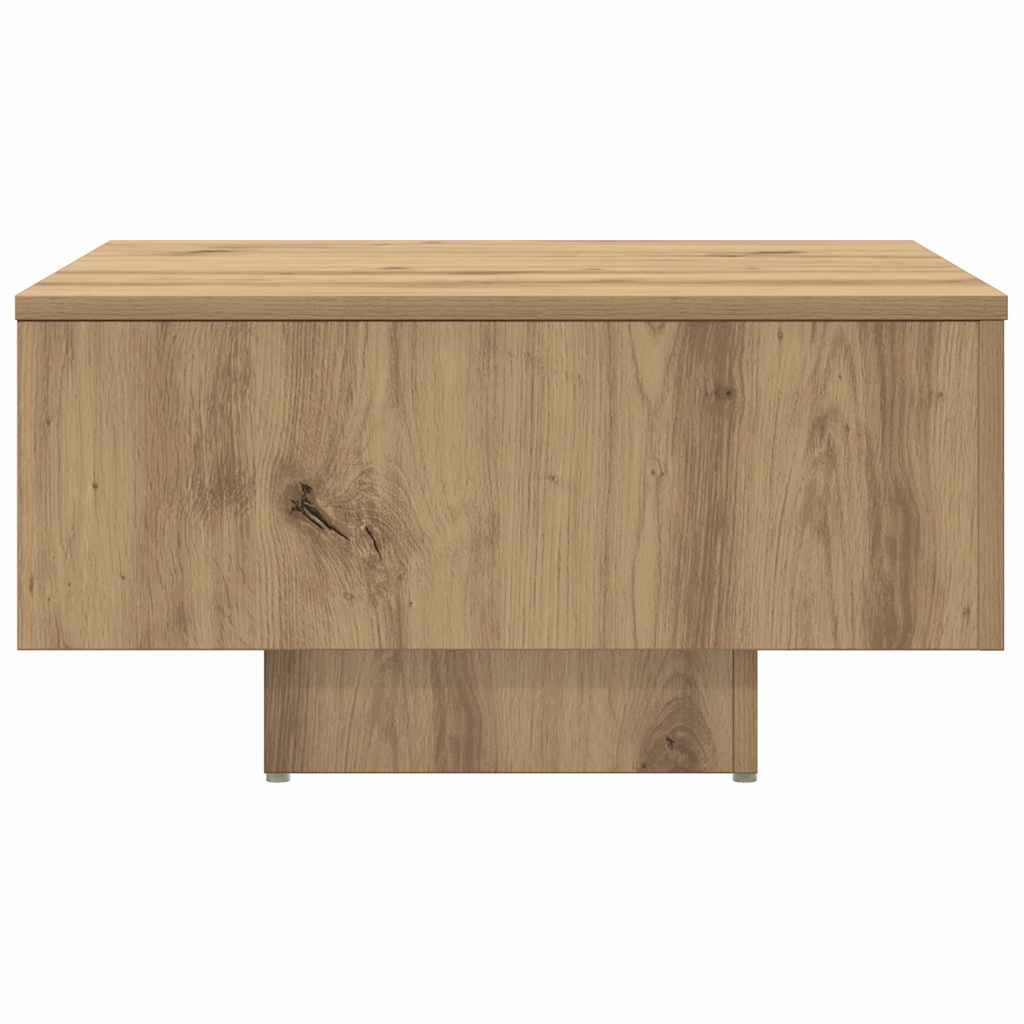 Τραπεζάκι Σαλονιού Αρτισιανή Δρυς 60x60x31,5εκ Επεξεργασμ. Ξύλο